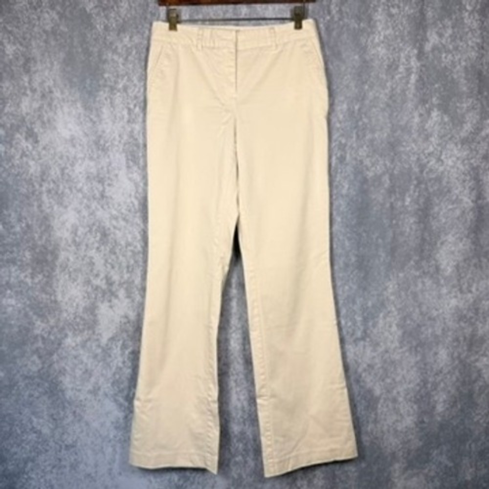 Tommy Hilfiger Chino Pants Womens 4 Beige Bootcut Stretch Trousers Y2K